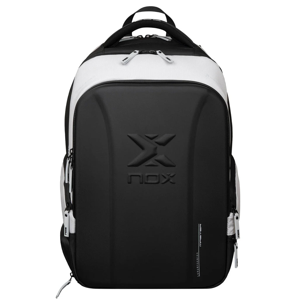 NOX Luxury Master Series Padel Backpack shoe compartment and storage pockets