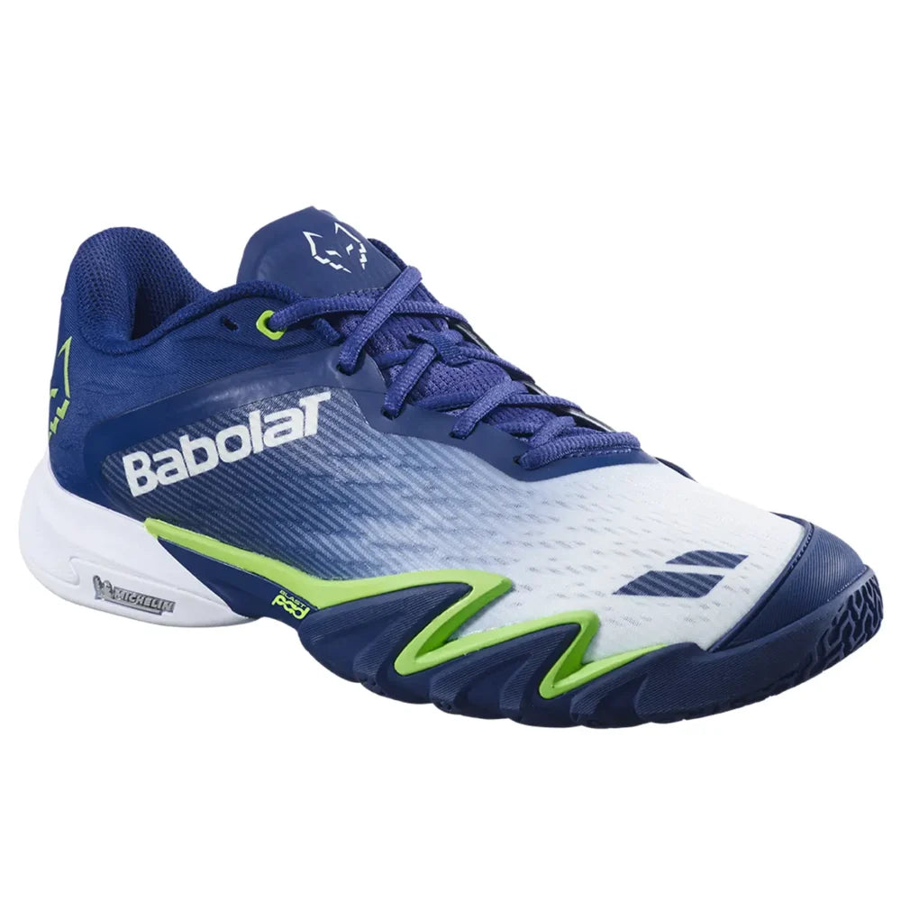 Babolat Jet Premura 3 Lebrón Michelin padel outsole with studs and herringbone tread detail