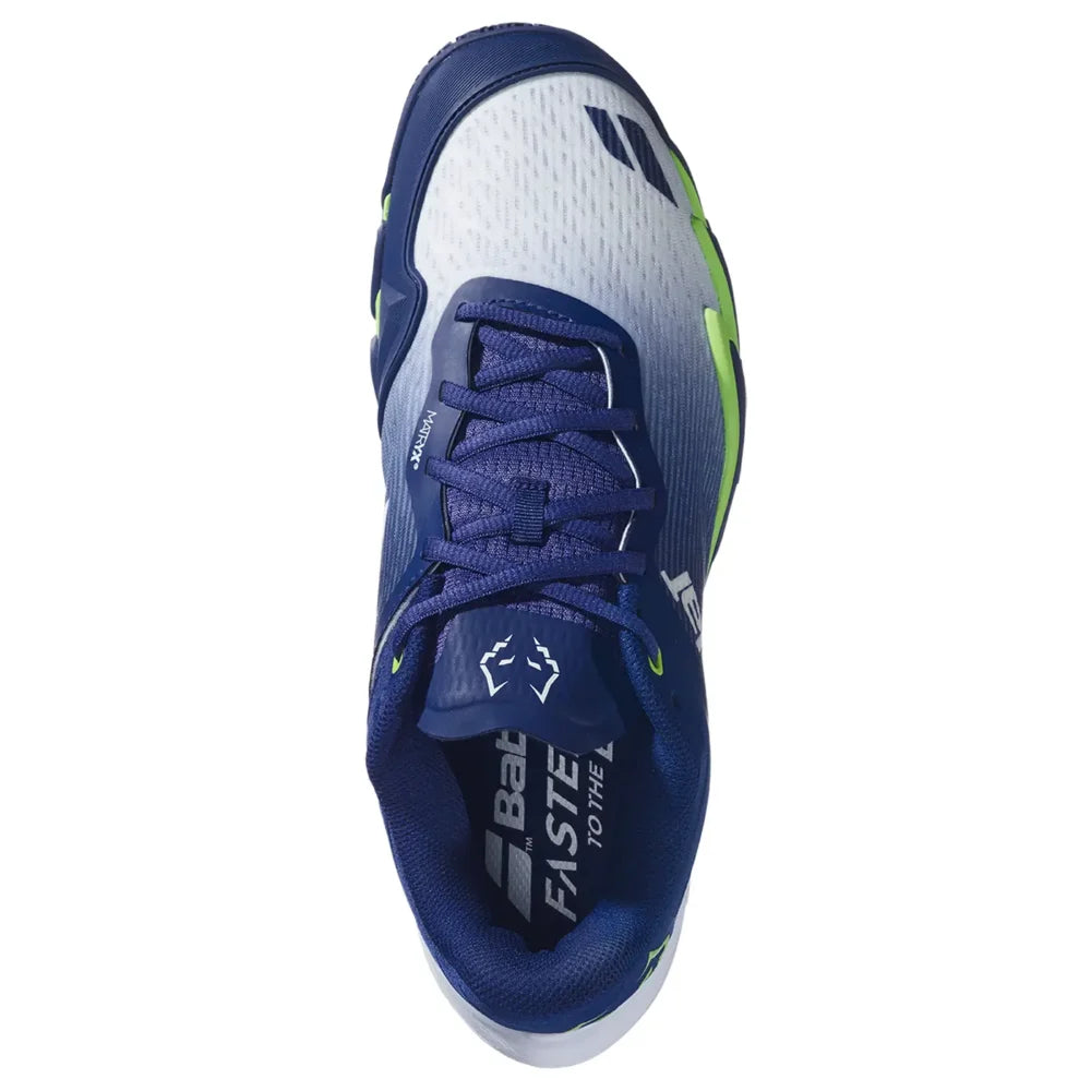 Babolat Jet Premura 3 Lebrón blue green padel shoes pair — Matryx Micro upper, Juan Lebrón