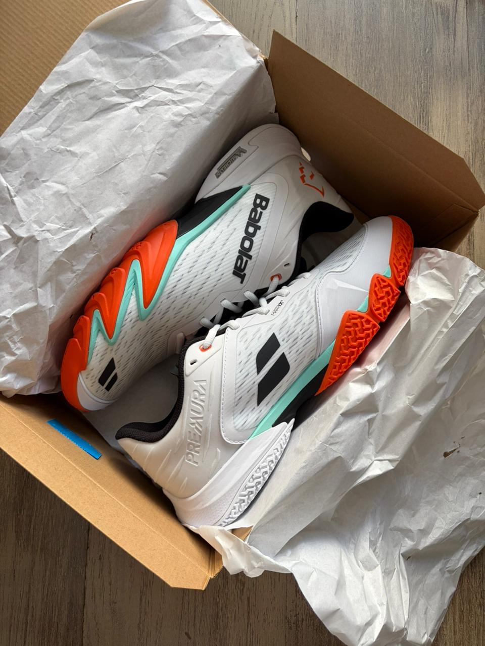 Player wearing Babolat Premura 3 Juan Lebron 2026 padel shoes on court — buy in South Africa at The Padel Market