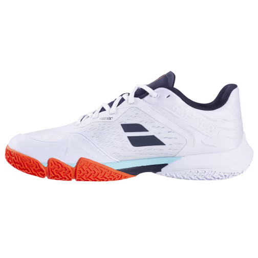 Babolat Premura 3 Lebron 2026 Matryx Micro upper and forefoot teeth detail — lightweight padel shoe
