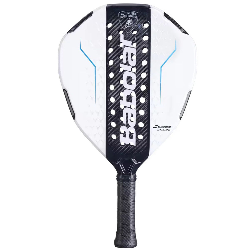 Babolat × Lamborghini BL003 White 2026 limited edition padel racket — teardrop shape, 3K carbon, South Africa