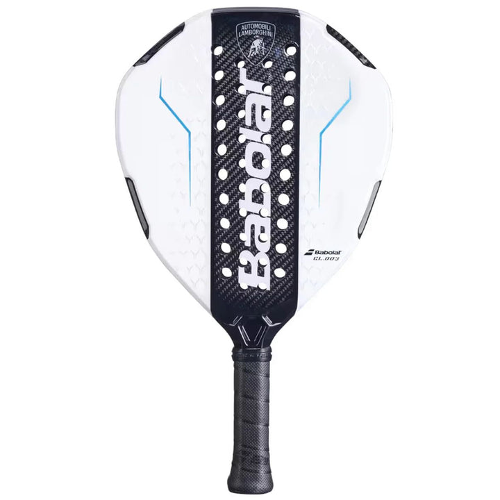 Babolat × Lamborghini BL003 White 2026 limited edition padel racket — teardrop shape, 3K carbon, South Africa