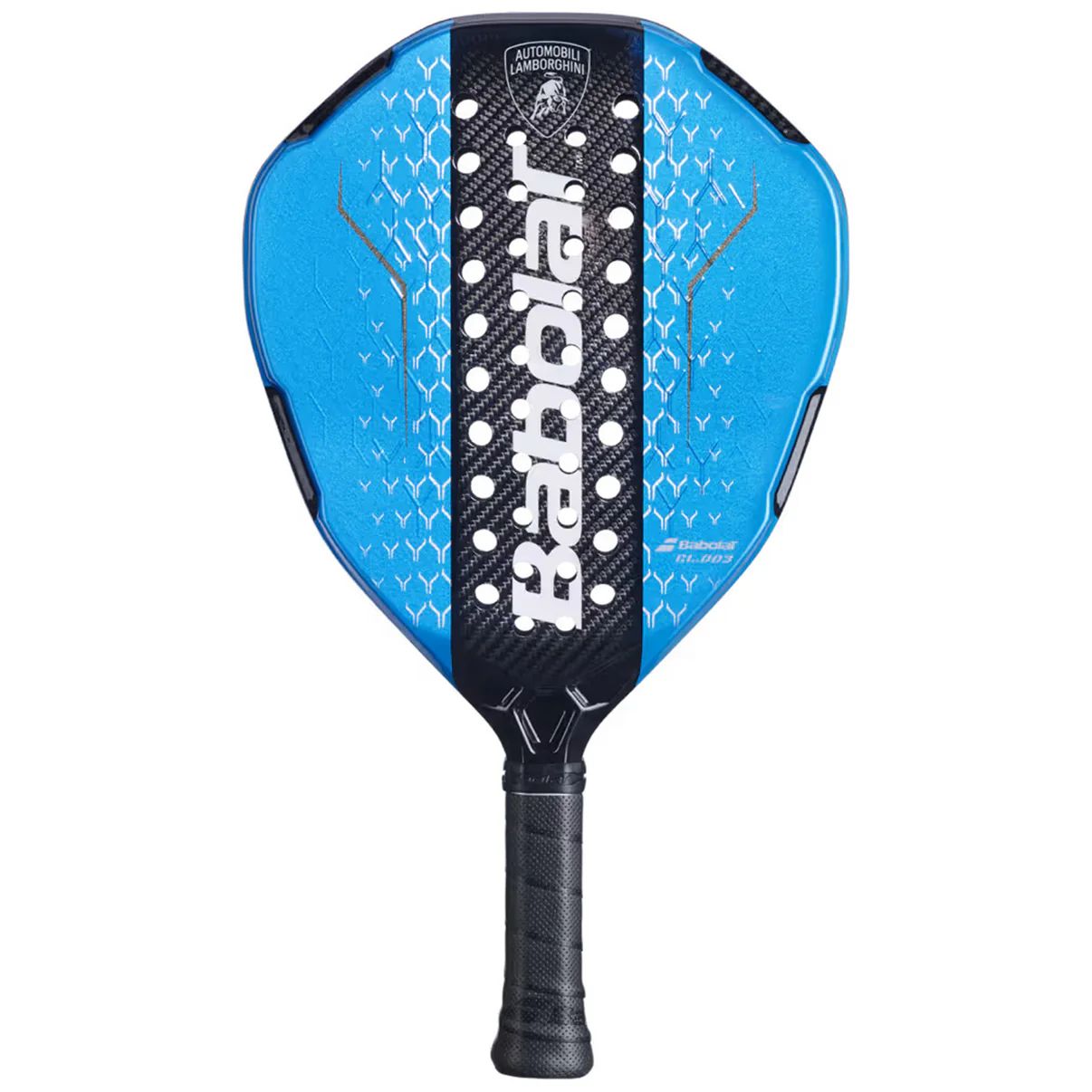 Babolat × Lamborghini BL003 Blue 2026 limited edition padel racket — teardrop shape, 3K carbon, South Africa