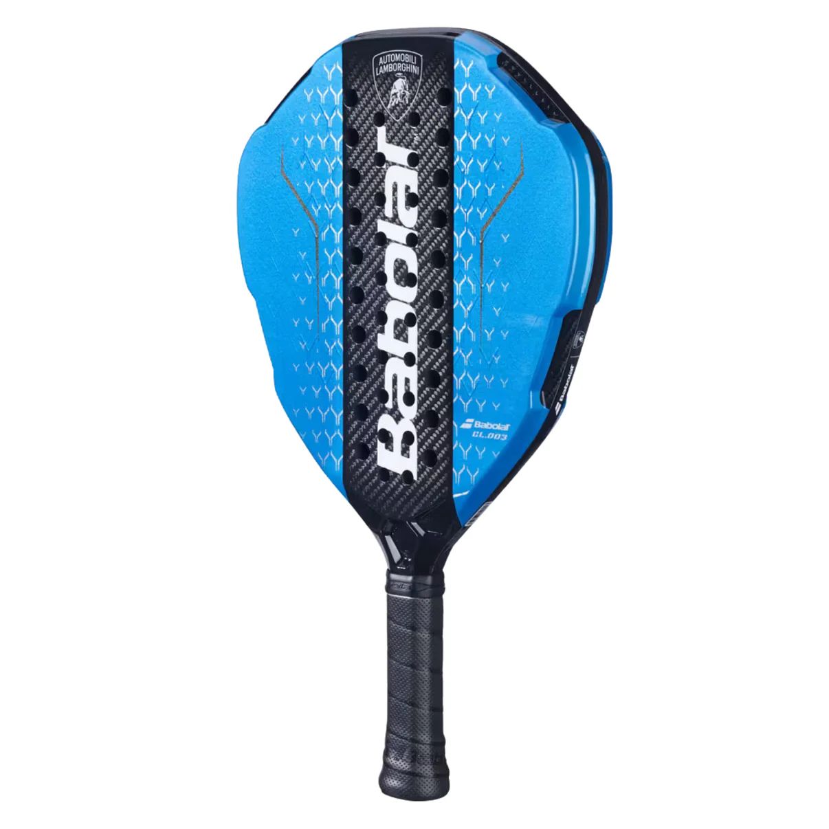 Player with Babolat Lamborghini BL003 Blue 2026 limited edition padel racket on court — The Padel Market South Africa