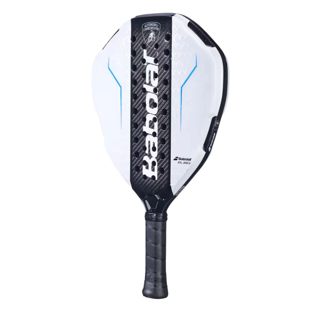 Player with Babolat Lamborghini BL003 White 2026 limited edition padel racket on court — The Padel Market South Africa