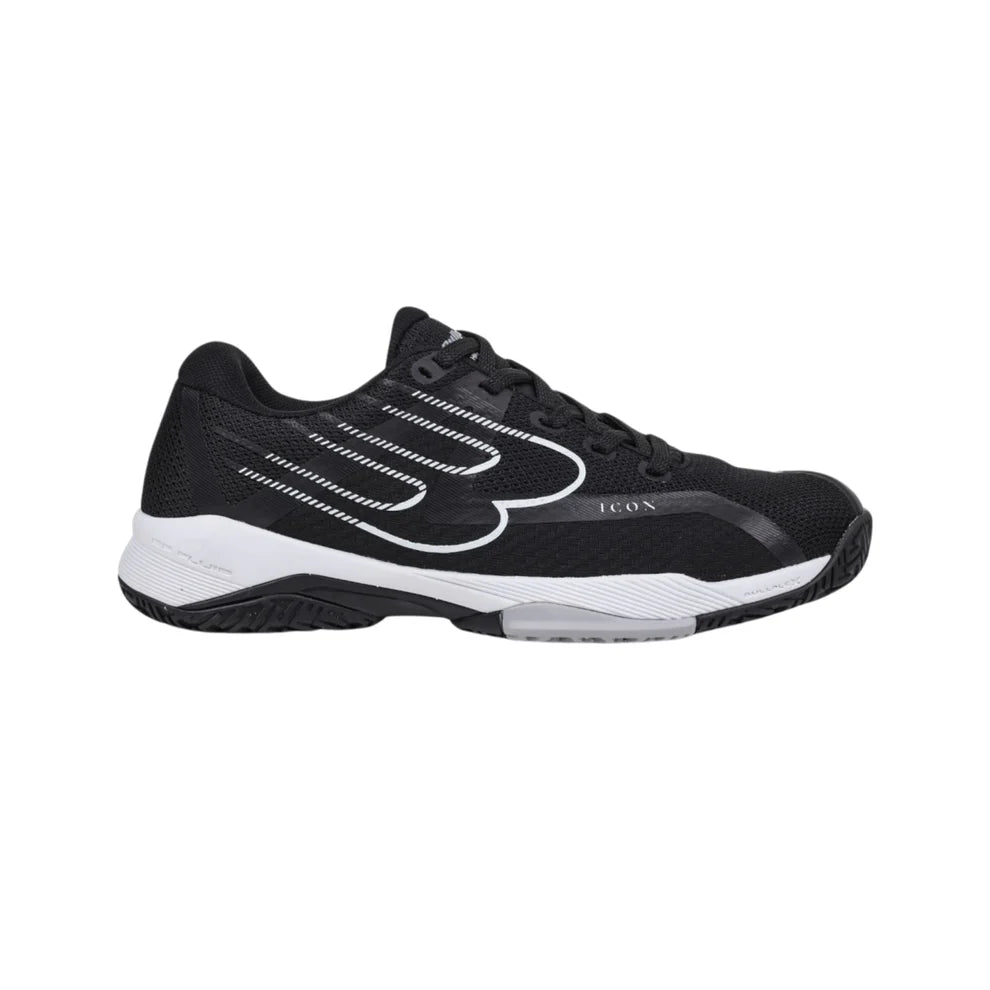 Bullpadel Icon 26V 2026 Black padel shoes — Juan Martín Díaz signature, seamless upper, South Africa