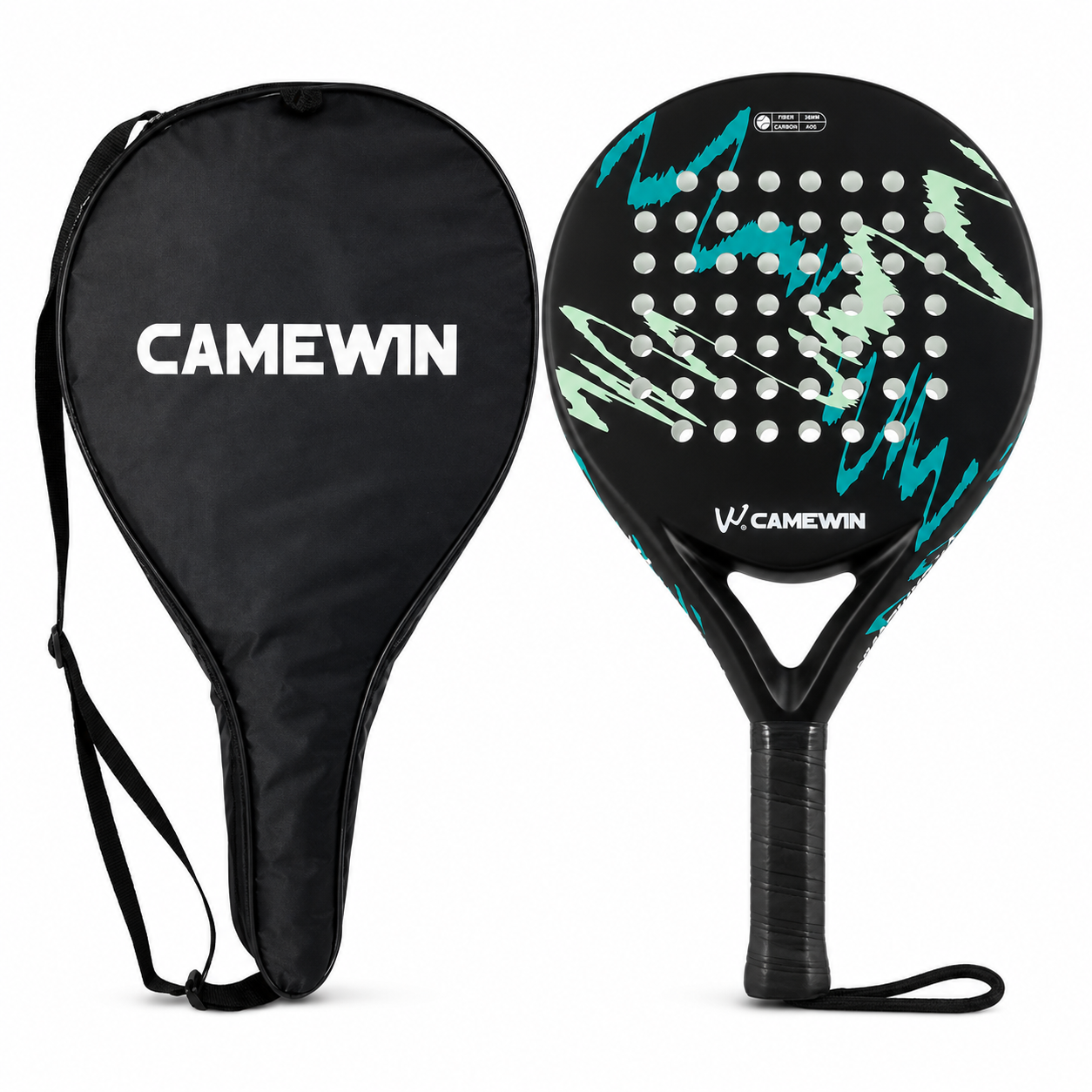 Camewin 4018 Carbon Fibre Padel Racket with Bag