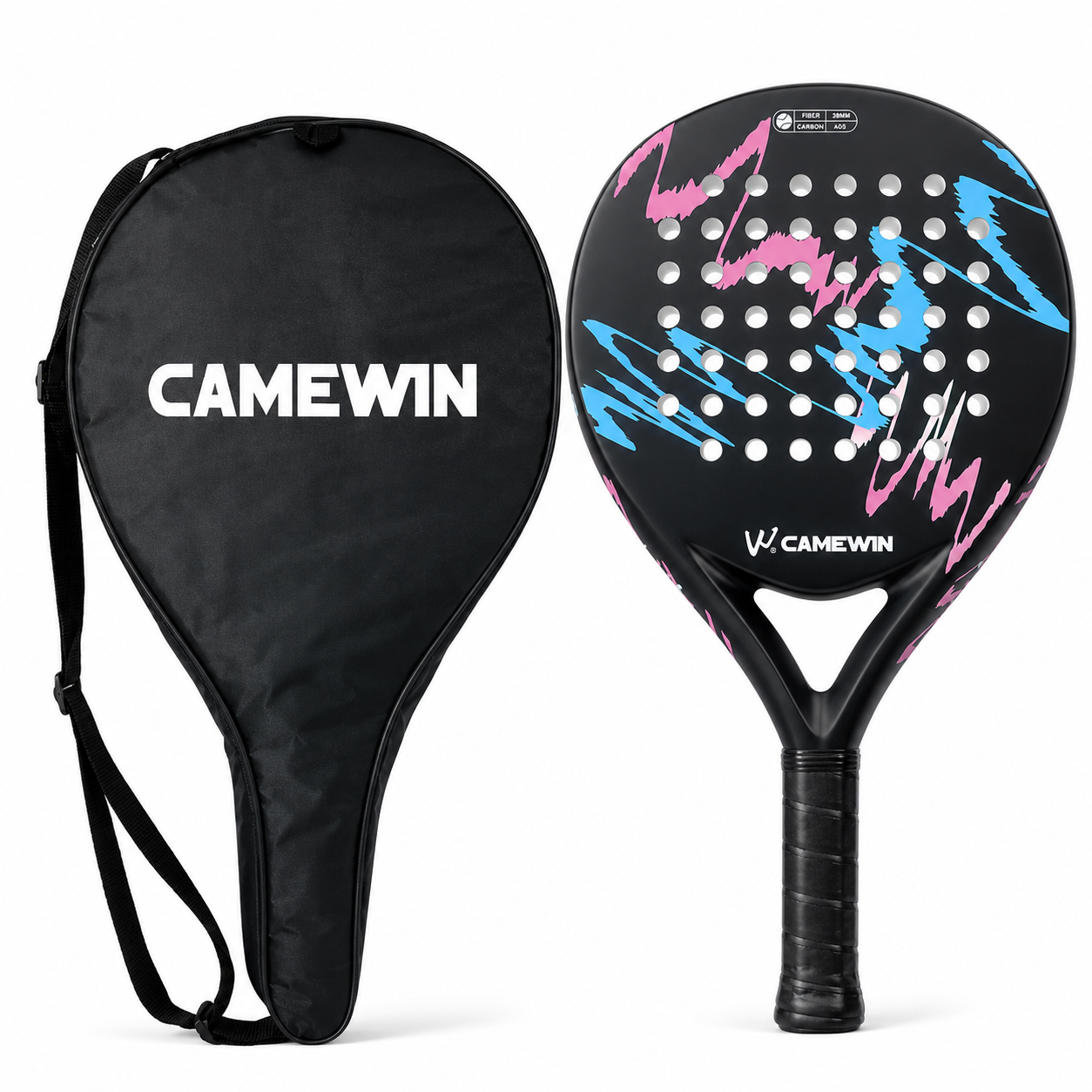 Camewin 4018 Carbon Fibre Padel Racket with Bag