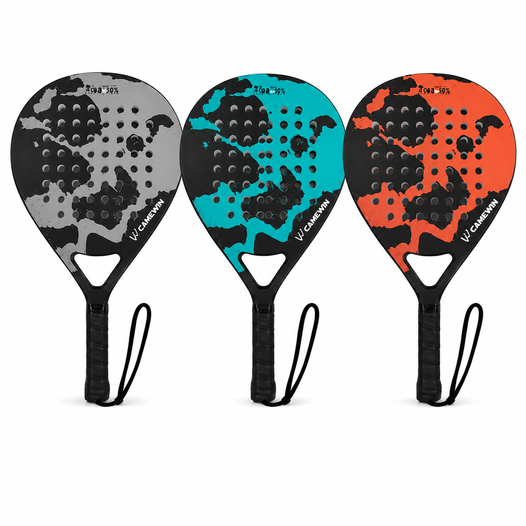 Camewin 4003 carbon fibre padel racket — beginner teardrop racket with bag, The Padel Market South Africa