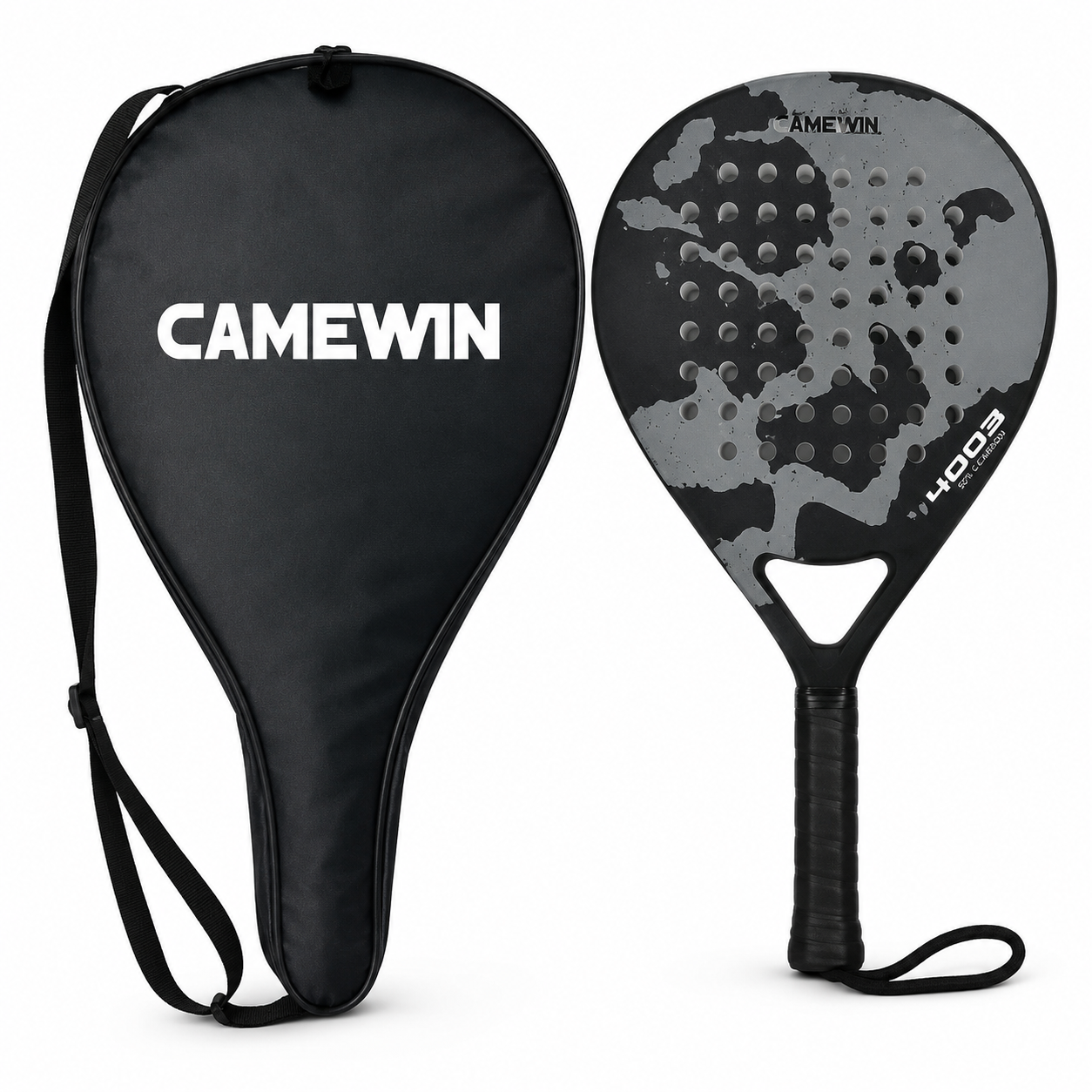 Camewin 4003 Carbon Fibre Padel Racket with Bag