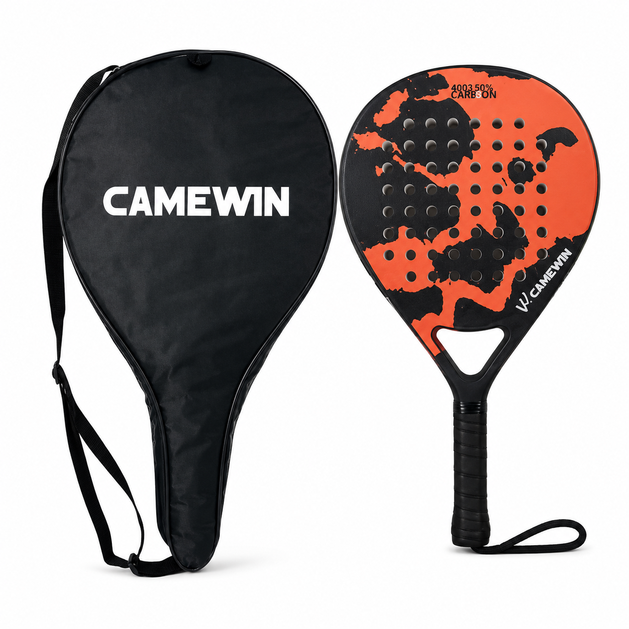 Camewin 4003 Carbon Fibre Padel Racket with Bag