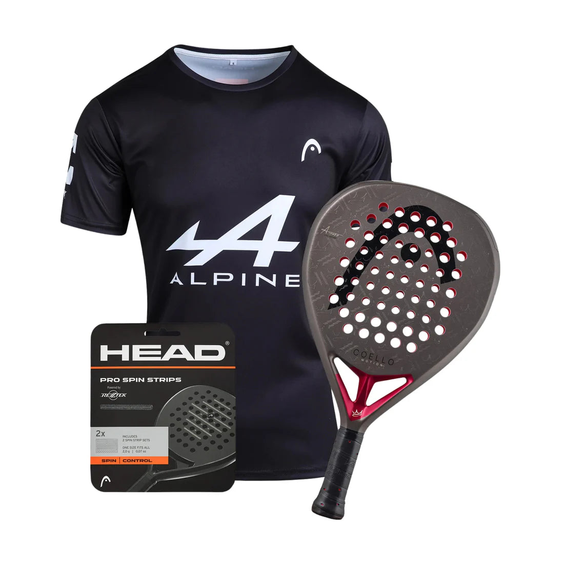 HEAD Coello Motion 2026 padel racket bundle — racket, bag and overgrip set, South Africa