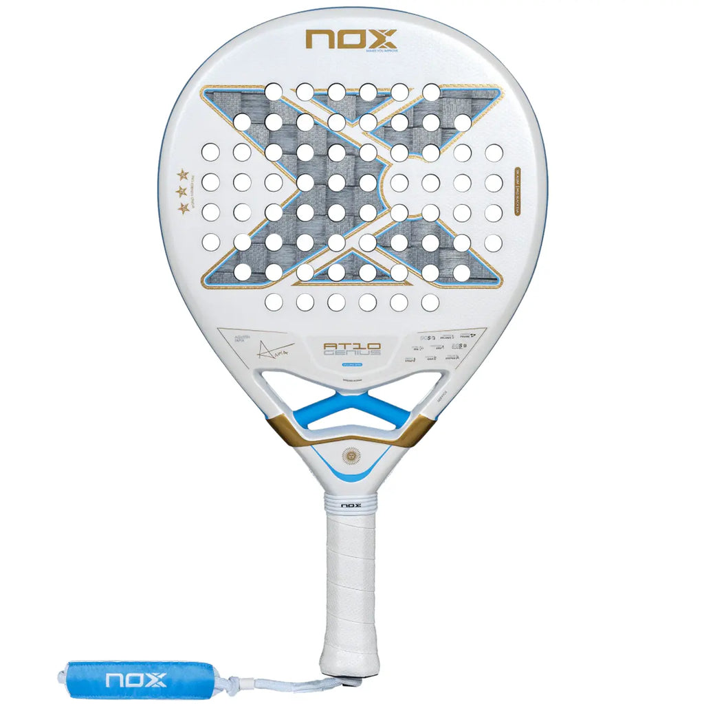 NOX AT10 Genius 18K Argentina Edition 2026 padel racket — teardrop, Argentine flag colours, Agustín Tapia, South Africa