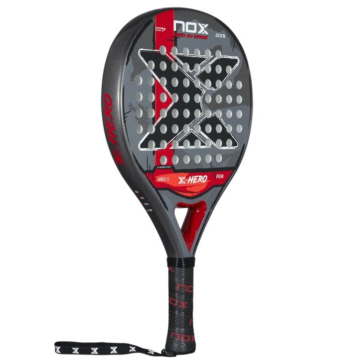 NOX X-Hero Red 2026 3K fibreglass face and glossy red finish detail