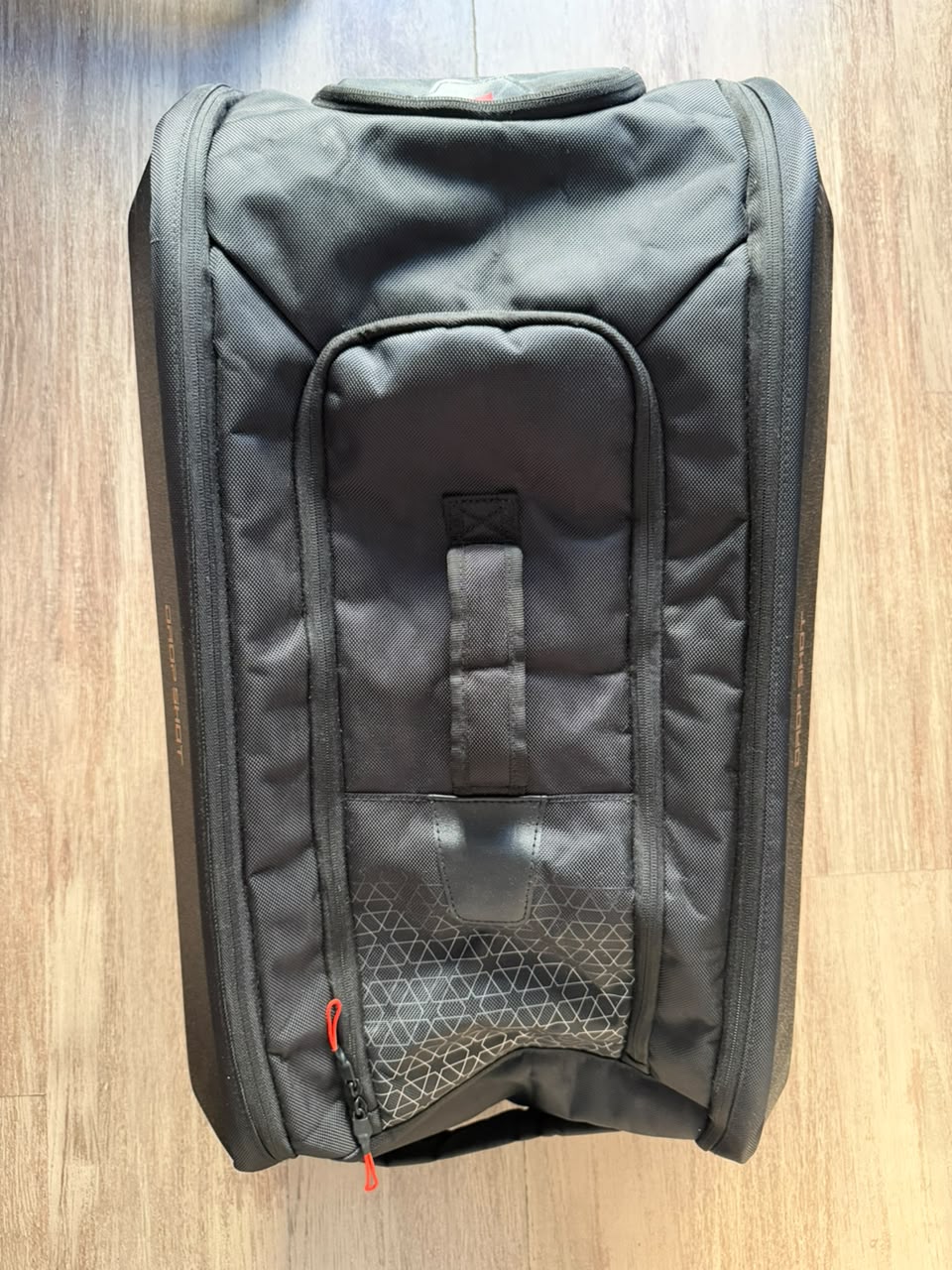 Drop Shot padel bag open showing racket, shoe and clothing compartments — The Padel Market SA
