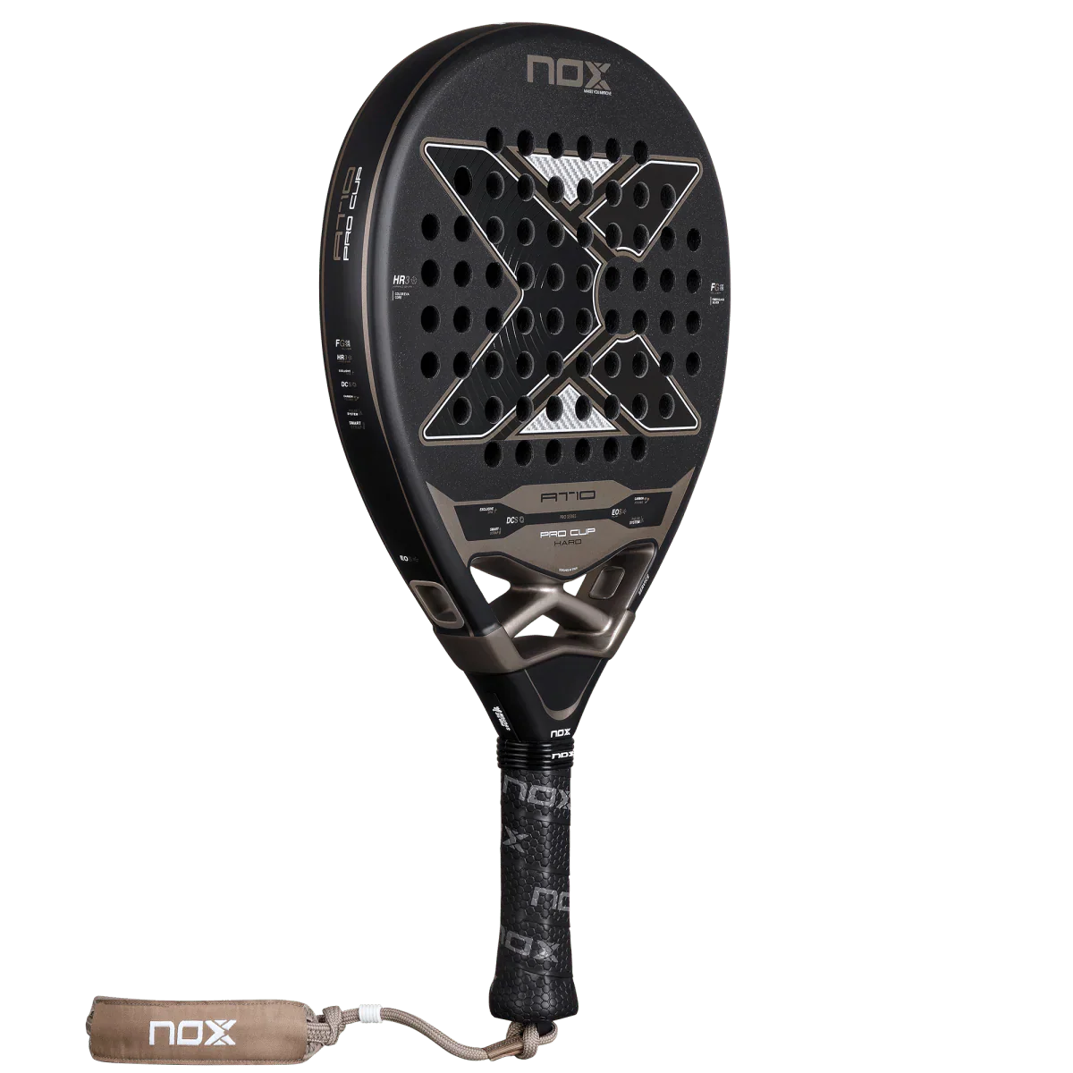 NOX AT10 Pro Cup Hard 2026 EOS Flap side perforations and Pulse System vibration dampener detail
