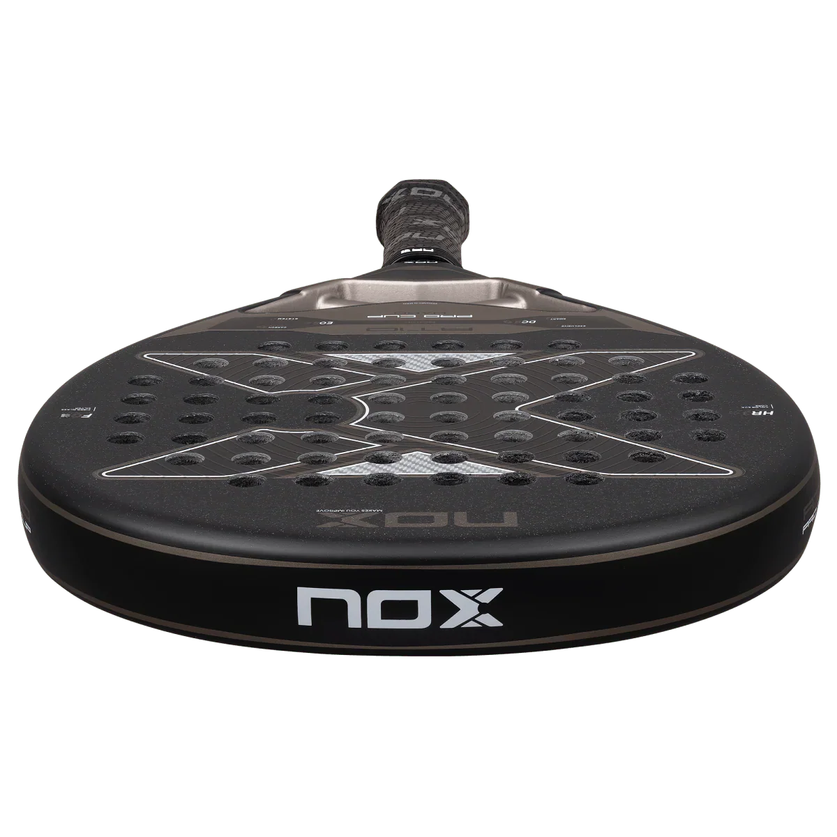 NOX AT10 Pro Cup Hard 2026 Exclusive Spin dual-texture surface — 3D hexagonal and sandblasted finish