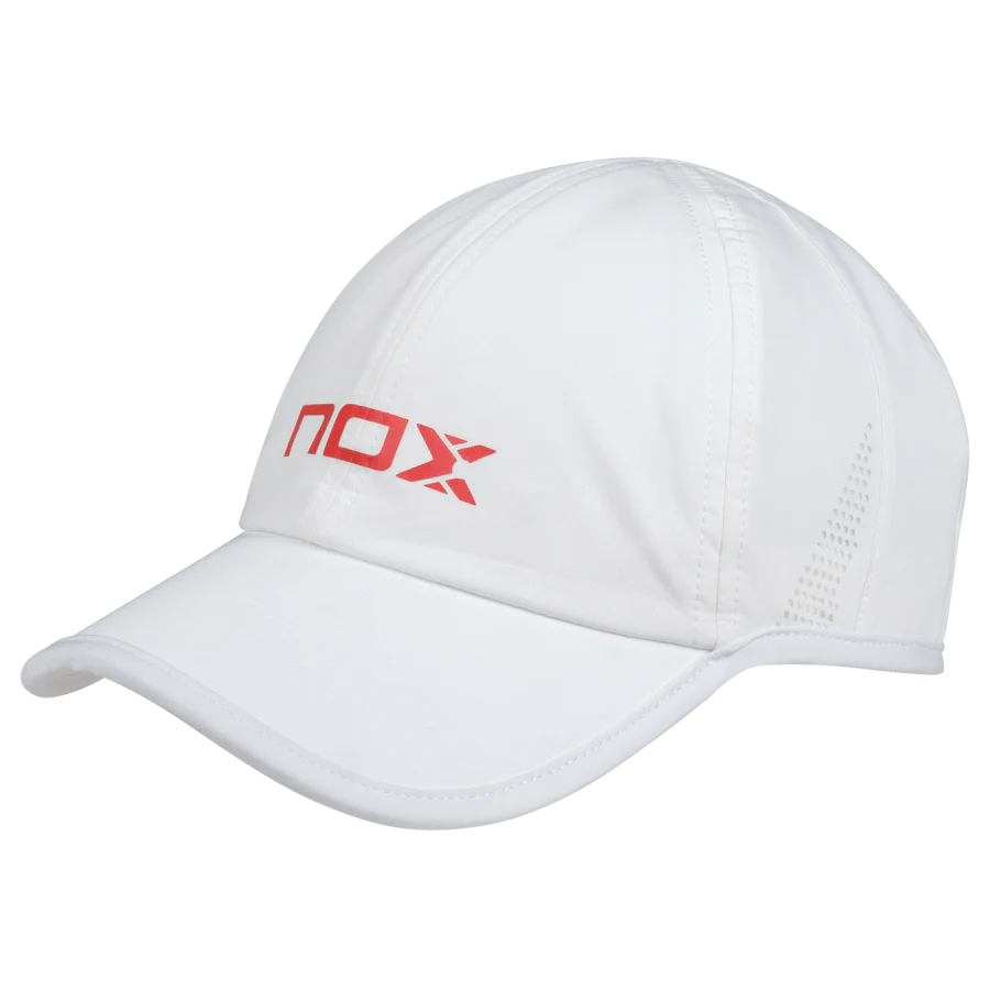 NOX White / Red Padel Cap