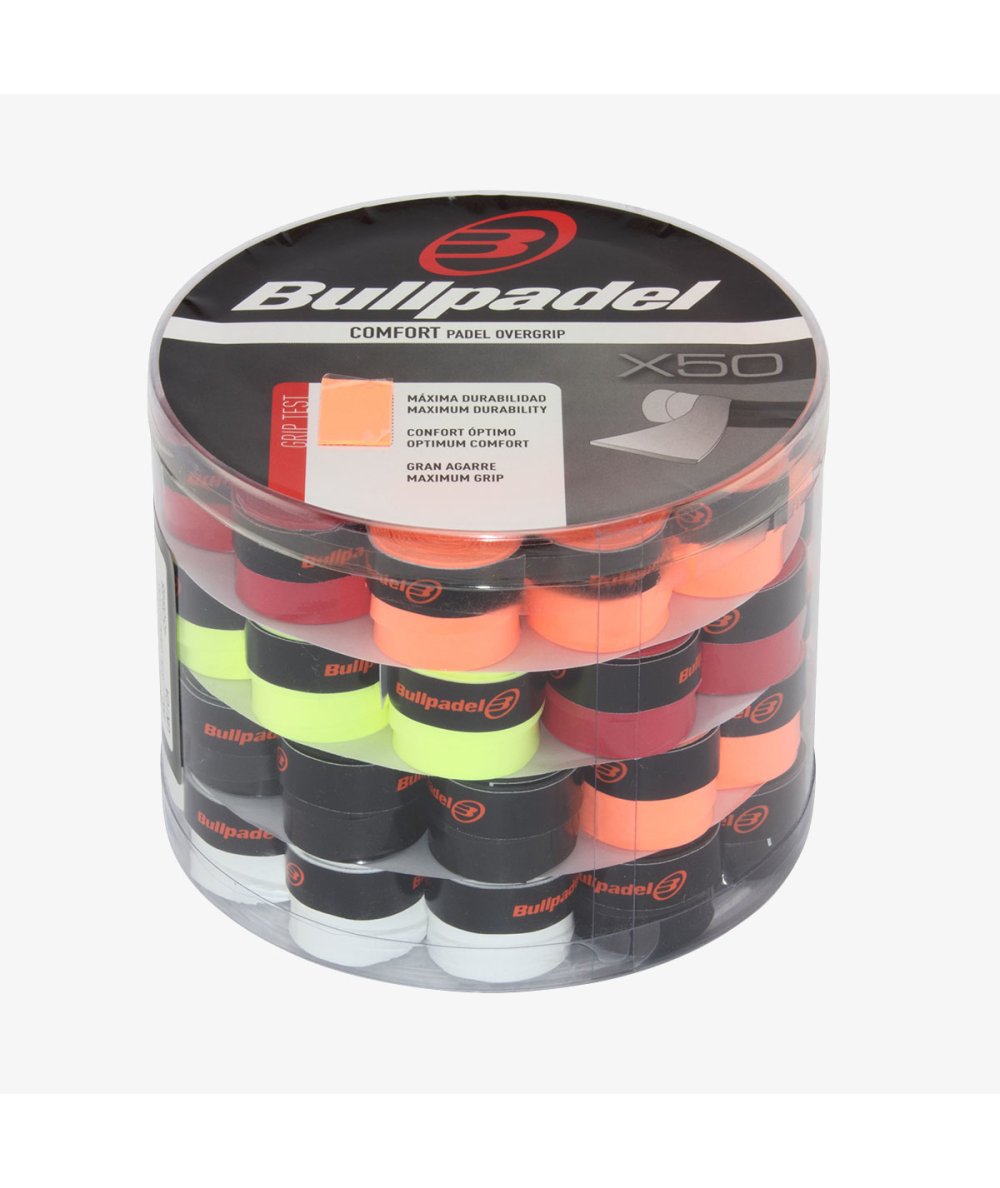 Bullpadel GB‑1604 Overgrips – Box of 50 (Multi)