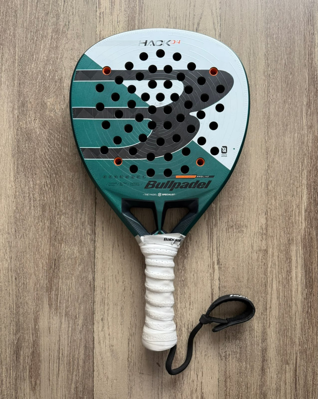 Bullpadel Hack 04 2025 pre-owned with fresh overgrip fitted — excellent condition, The Padel Market South Africa