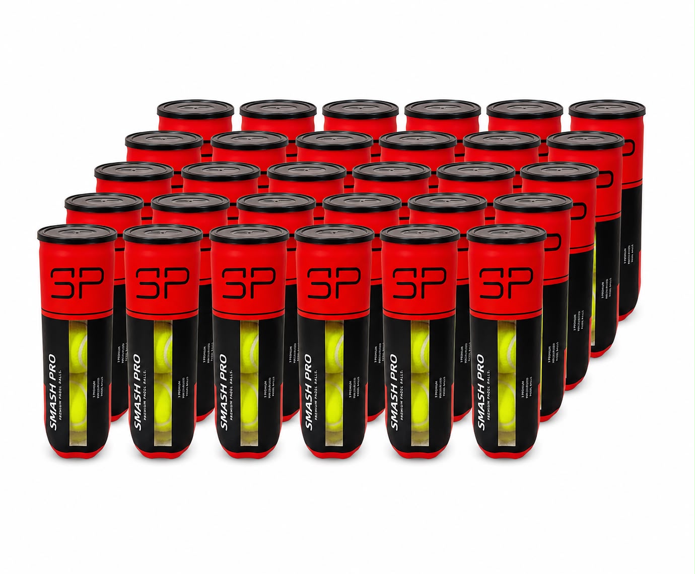  Smash Pro padel balls case of 24 cans — 72 balls bulk pack for clubs, South Africa